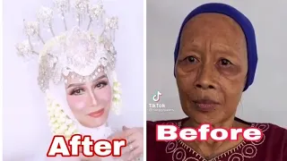 The power of makeup, From Old women to young girl😱