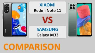 COMPARISON Xiaomi Redmi Note 11 VS Samsung Galaxy M33