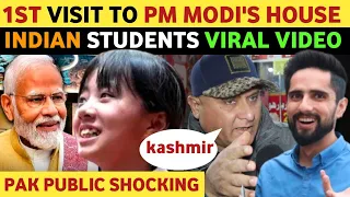 1ST VISIT TO PM MODI'S HOUSE, INDIAN STUDENTS VIRAL VIDEO | PAKISTANI REACTION ON INDIA REAL TV