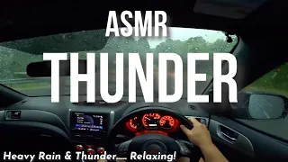 ASMR Driving in Heavy Rain & Thunder/Lightning - POV Subaru Drive, Rain, Indicators, Relaxing