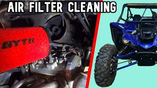 HOW TO CLEAN A YAMAHA YXZ PRIMARY AIR FILTER 2019+ | GYTR HIGH-FLOW AIR FILTER INSTALL | SXS | UTV