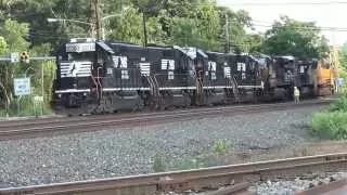 Derailed UP 5594, NS 8402 & UP 3780 move to Conway Yard following derailment @ Sewickley, PA. 7/3/14