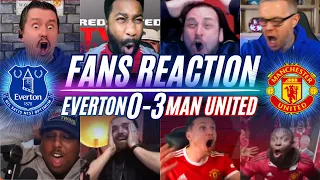 MAN UNITED FANS REACTION TO EVERTON 0-3 MAN UNITED | GARNACHO GOAL OF THE SEASON!