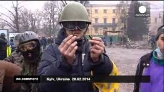 Violence escalates in Kiev   euronews, no comment