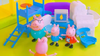 Peppa Pig apprend à connaître les meubles ! Vidéos avec des jouets pour les tout-petits