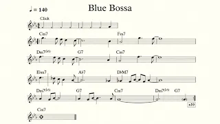 Blue Bossa Melody With Metronome BPM 140