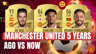 MANCHESTER UNITED Players 5 YEARS AGO!! THEN VS NOW 😰🤯 ft. De Gea, Bruno Fernandes, Ibrahimovic...