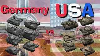 WOT Blitz Germany vs USA || Tier 8 Face Off