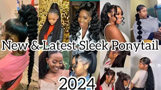 New & Latest Ponytail Hairstyles Ideas For Black African Women 2024🔥Weaving