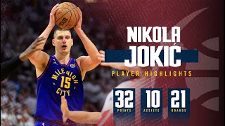 Nikola Jokić Drops Historic 32-21-10 Triple Double in Game 3 of NBA Finals Against Heat