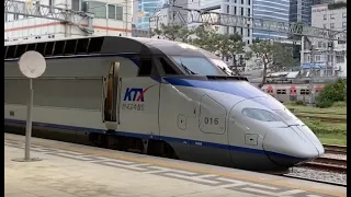 Bullet Train from Seoul to Busan Onboard / Station Footage