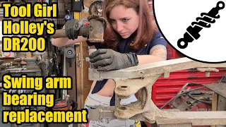 Suzuki DR200 swing arm bearing replacement - Ft. TG Holley #1625