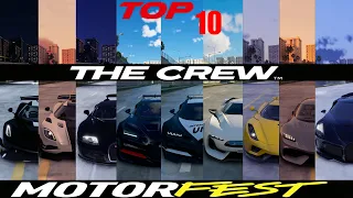 TOP 10 FASTEST HYPER CARS TOP SPEED BATTLE || THE CREW MOTORFEST 2023 - HYPER CARS SPEED BATTLE