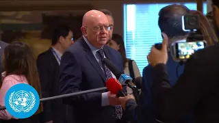 Russia on Middle East, Escalation Risks - Media Stakeout | Security Council | United Nations