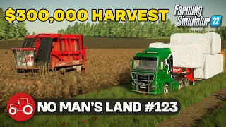 Harvesting Cotton, Corn & Sugarcane - No Man's Land Farming Simulator 22 Timelapse Episode 123
