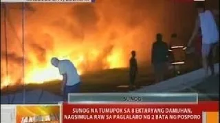 BT: Sunog na tumupok sa bentaryang damuhan sa Malolos Bulacan, nagsimula raw sa paglalaro ng posporo