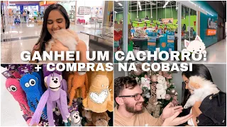 GANHEI UM CACHORRO! 😍 + COMPRINHAS NA COBASI | Lulu da pomerânia - Spitz alemão 🐶