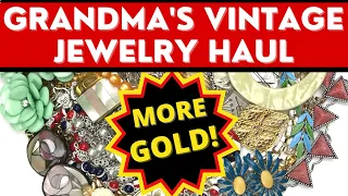 Huge Goodwill Vintage Thrifted Jewelry Unboxing | Grandma's Mystery Jewelry Haul | Jewelry Jar 2021