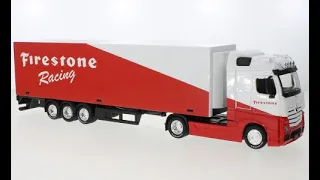 Mercedes Actros Gigaspace Firestone Racing 1:43 Bburago - Detailed Die-cast Review