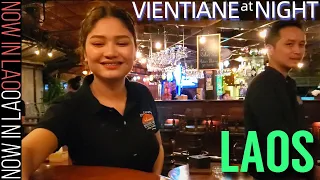 Street Food Life in Vientiane Laos at Night | Now in Lao