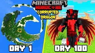 I Survived 100 Days as a CORRUPTED DRAGON WARRIOR in Minecraft Hardcore HINDI