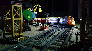 LEGO Passenger Train 60197 - OnBoard Night Views and Drive into the Garden