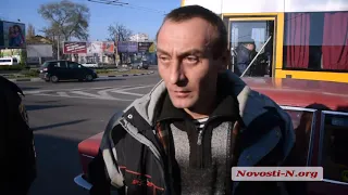 Видео "Новости-N": В центре Николаева пьяный водитель на «Жигулях» совершил 2 ДТП и пытался скрыться