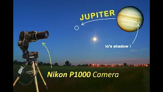 Nikon P1000 - Jupiter and Io's SHADOW !!  WOW.  No telescope - it's just a camera! Super zoom