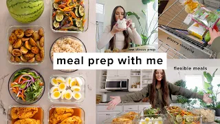 Meal prep with me | Grocery haul + easy prep for healthy meals all week