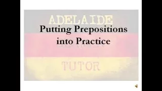 Putting German prepositions into practice