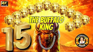 15 GOLD HEAD'S JACKPOT on Buffalo Gold 🦬👑💯