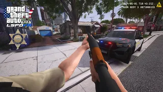 [NO COMMENTARY] GTA V LSPDFR | FRAKLIN'S HOUSE WAS ROBBED BY A MYSTERIOUS MAN - LASD