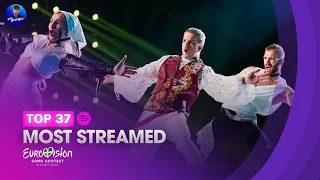 Eurovision 2024: Top 37 MOST STREAMED [Spotify 29/04/2024]