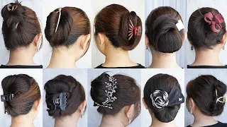 TOP 10 Trending Hairstyles 2023 - 60 Second Claw Clip Hairstyles | Clutcher Hairstyle For Ladies