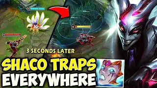 When Pink Ward creates a mine field of TRAPS! (Hilarious Shaco Baits) - Full Game #43