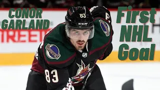 Conor Garland #83 (Arizona Coyotes) first NHL goal Dec 22, 2018
