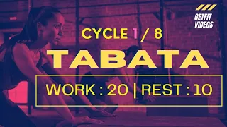 TABATA MUSIC WORKOUT Cycle 1/8 With Vocal Cues (Work: 20 Secs | Rest: 10 Secs)