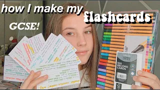 How I make my FLASHCARDS | GCSE student