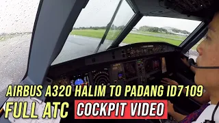 FULL ATC - Airbus A320 Halim to Padang ID7109 - by Vincent Raditya Batik Air Pilot - Cockpit Video