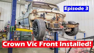 LS Swapped F100 Crown Vic Front Suspension Install Episode 3