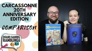 Carcassonne 20th Anniversary Edition - Comparison