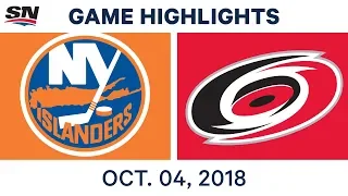 NHL Highlights | Islanders vs. Hurricanes - Oct. 4, 2018