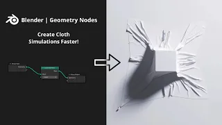How to create Cloth Simulations Faster | Geometry Nodes | Blender