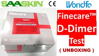 Wondfo Finecare™ D-Dimer Rapid Quantitative Test | UNBOXING | FIA Test | #W211