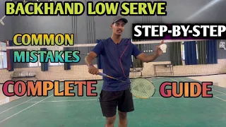 BACKHAND LOW SERVE || HOW TO DO BACKHAND LOW SERVE #badminton #backhandlowserve