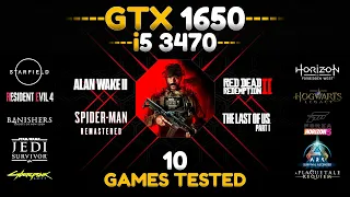 GTX 1650 + i5 3470 - Test in 10 Games