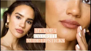 MY FAVORITE NUDE LIPSTICKS FOR TAN SKIN! | DACEY CASH