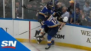 Blues, Bruins Start Game 3 With Massive Hits From McAvoy, Blais