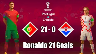 FIFA 23 - PORTUGAL 21 - 0 CROATIA - Ronaldo 21 Goals - FIFA World Cup Final - Gameplay [4K]