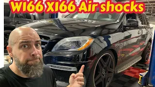 How to replace front air shocks on W166 Mercedes ML GLE  and X166 Mercedes GLS